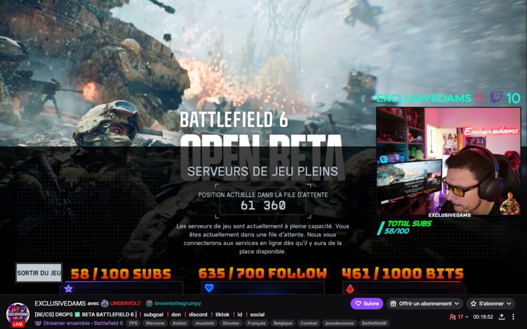 File d'attente sur la Bêta de Battlefield 6 File d'attente sur la Bêta de Battlefield 6