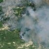 Incendie dans l'Aude. // Source : Via X @AirbusSpace