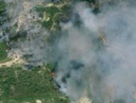 Incendie dans l'Aude. // Source : Via X @AirbusSpace