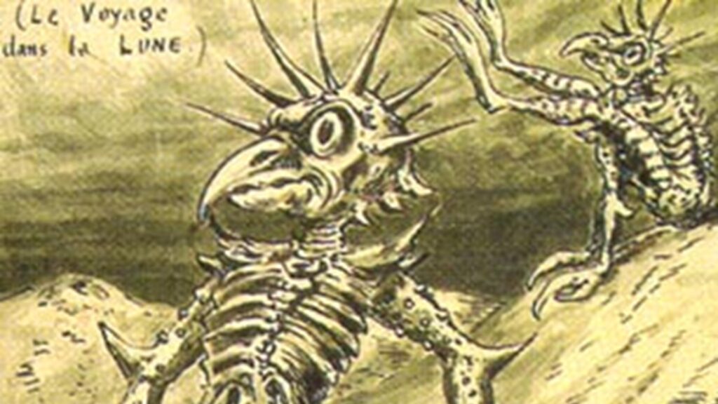 Dessin de Sélénite d'après le Voyage dans la Lune de Georges Méliès Dessin de Sélénite d'après le Voyage dans la Lune de Georges Méliès