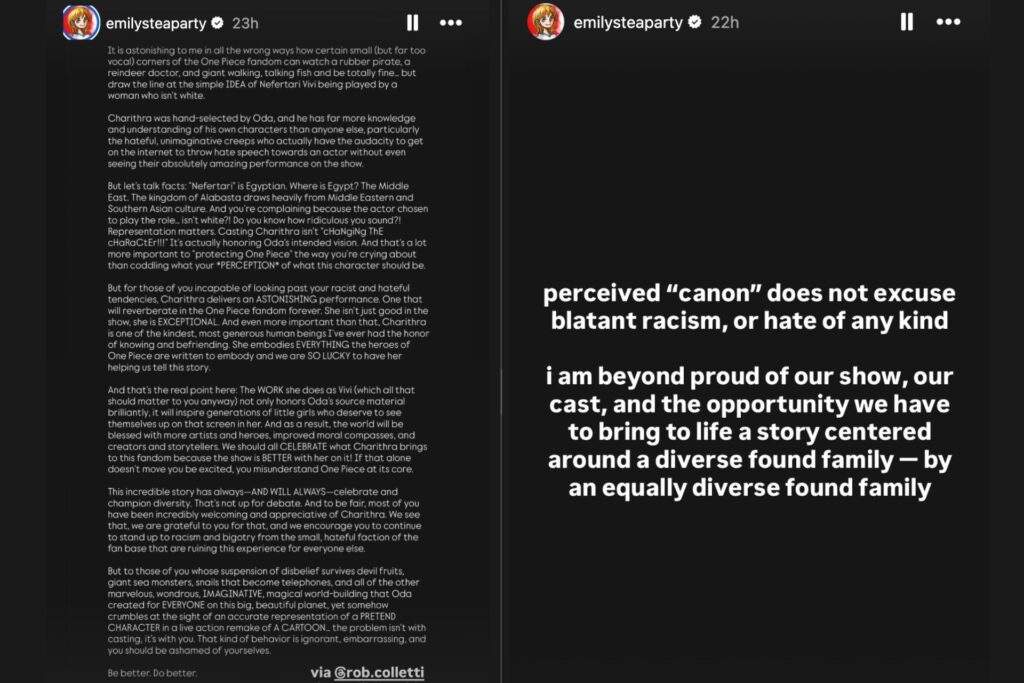 Les posts d'Emily Rudd partagés sur Instagram le 12 août 2025 // Source : Captures d'écran réalisées par Gizmodo Les posts d'Emily Rudd partagés sur Instagram le 12 août 2025 // Source : Captures d'écran réalisées par Gizmodo