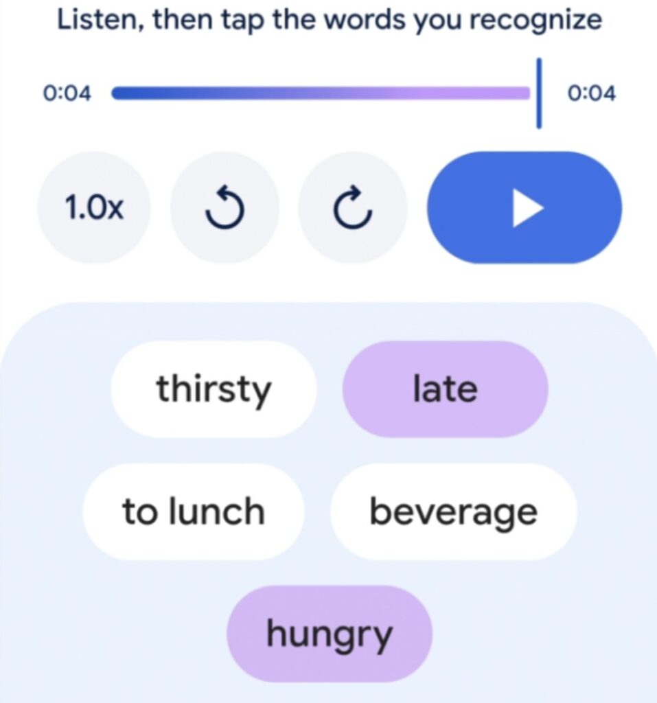 Il y aura des quiz dans Google Translate. Il y aura des quiz dans Google Translate.