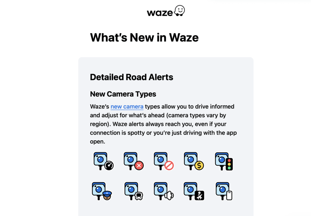 Le Mail Envoyé par Waze à ses utilisateurs. Le Mail Envoyé par Waze à ses utilisateurs.