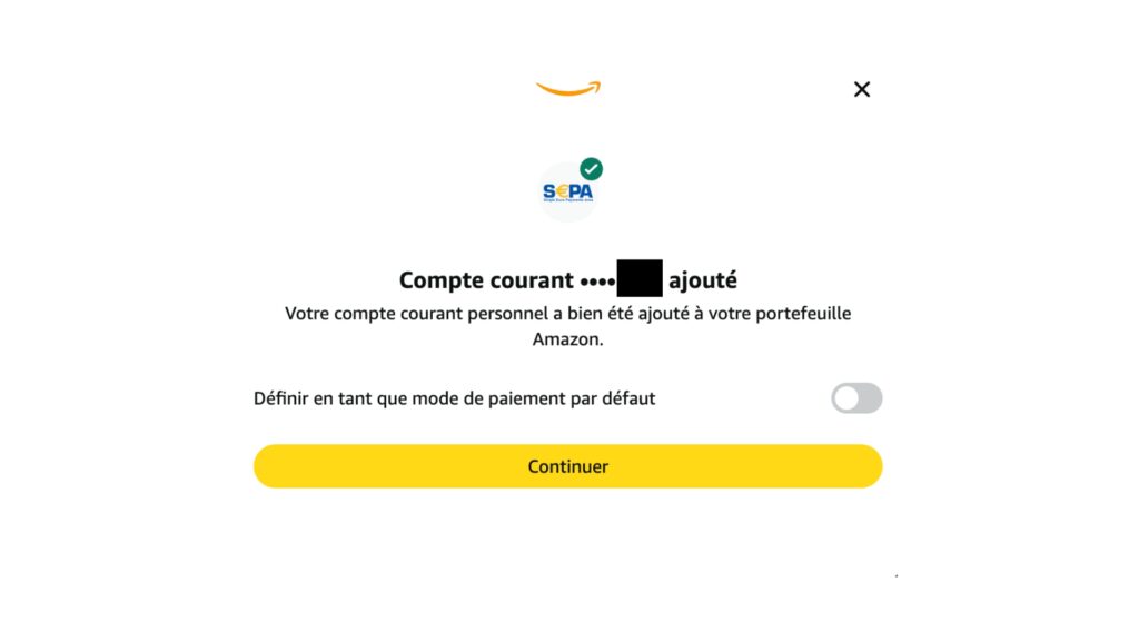 En quelques clics, il est possible de mettre en place un mandat SEPA sur Amazon