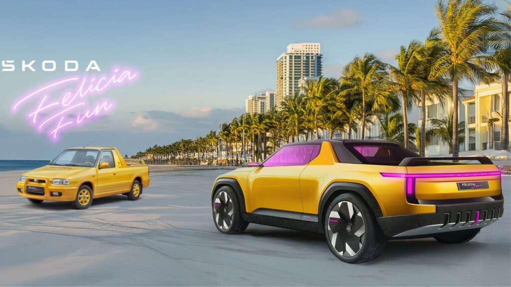Skoda a réinterprété un de ses modèles atypique : le pick-up Felicia Fun // Source : Skoda Skoda a réinterprété un de ses modèles atypique : le pick-up Felicia Fun // Source : Skoda