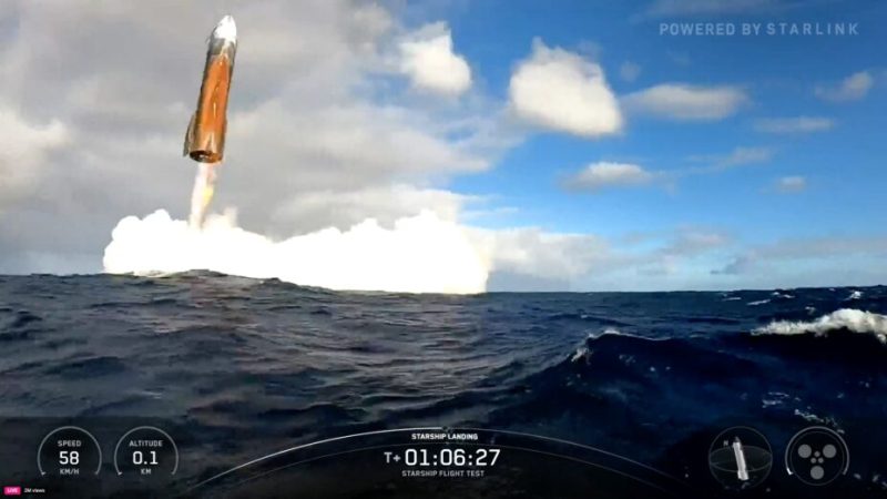 Le Starship a réussi à survivre dans l’atmosphère, mais a pris de sacrés dégâts