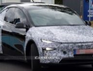 Le Tesla Model Y L surpris en plein test en Allemagne // Source : Carscoops
