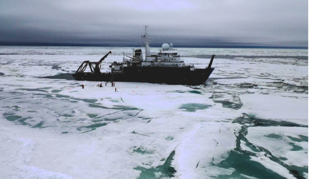 Les diatomées ont été recueillies lors d'une expédition à bord du navire de recherche Sikuliaq. Au cours de ce voyage, les chercheurs ont visité une douzaine de stations de recherche et observé plusieurs ours polaires // Source : Lexi Arlen, Université de Stanford