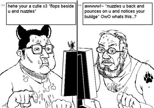 La parodie originale présente deux hommes musclés se faisant passer pour de petits animaux espiègles.