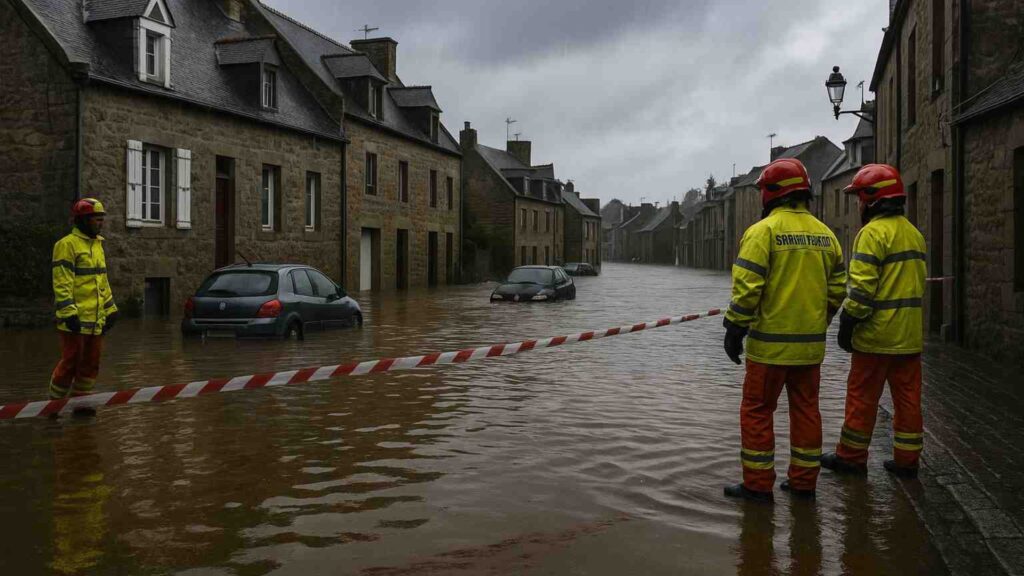 Image d'une rue inondée // Source : Compte X - L'Encyclopédie
