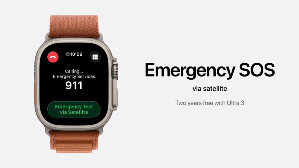 Emergency SOS sera offert pendant trois ans // Source : Apple