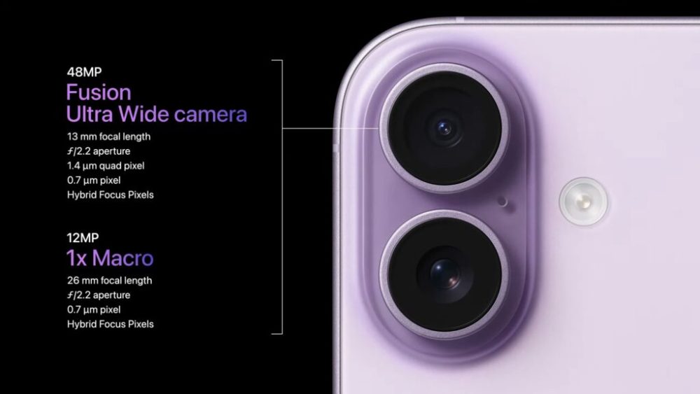 La caméra avant de l'iPhone 17 // Source : Capture d'écran Numerama