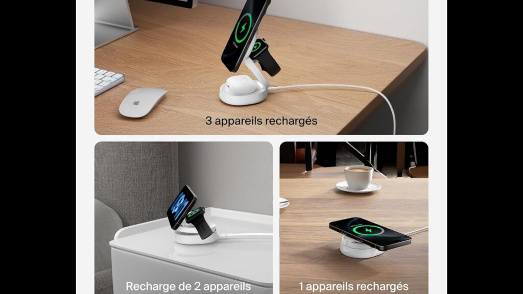 Belkin Station de Charge 3-en-1 Pliable // Source : Belkin Belkin Station de Charge 3-en-1 Pliable // Source : Belkin