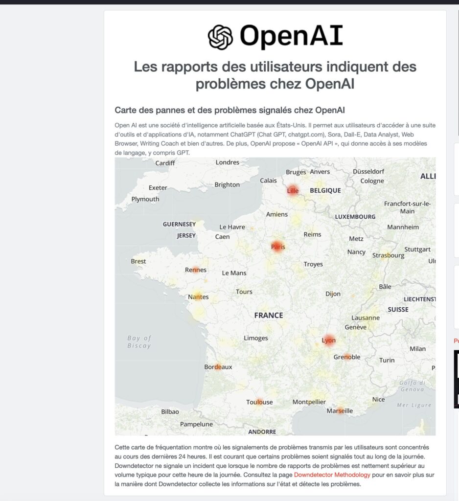 Les signalements sont en France // Source : Capture d'écran Numerama Les signalements sont en France // Source : Capture d'écran Numerama
