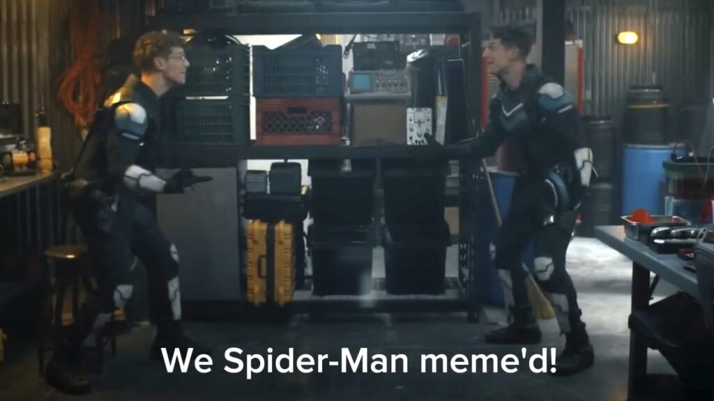 Mème Spider-Man dans Peacemaker // Source : Capture YouTube