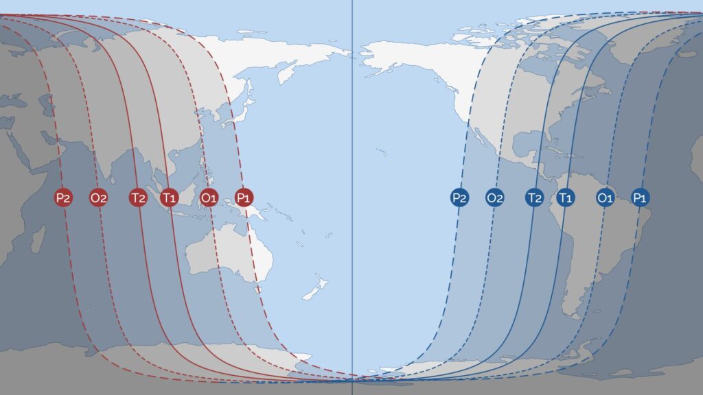 Carte de visibilité de l'éclipse lunaire du 3 mars 2026. // Source : LTE