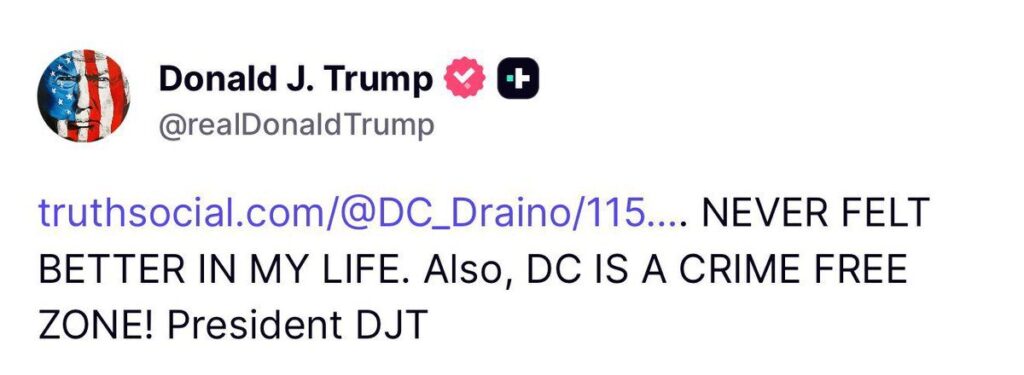 Sur Truth Social, Donald Trump continue de publier normalement. Sur Truth Social, Donald Trump continue de publier normalement.