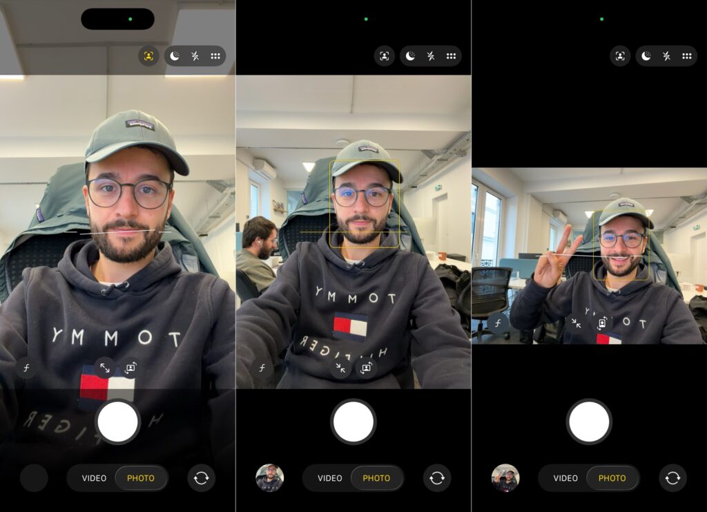 Les possibilités de l'iPhone 17 en selfie.