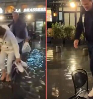Inondations à Marseille. // Source : Captures d'écran X @@Benramine_, montage Numerama