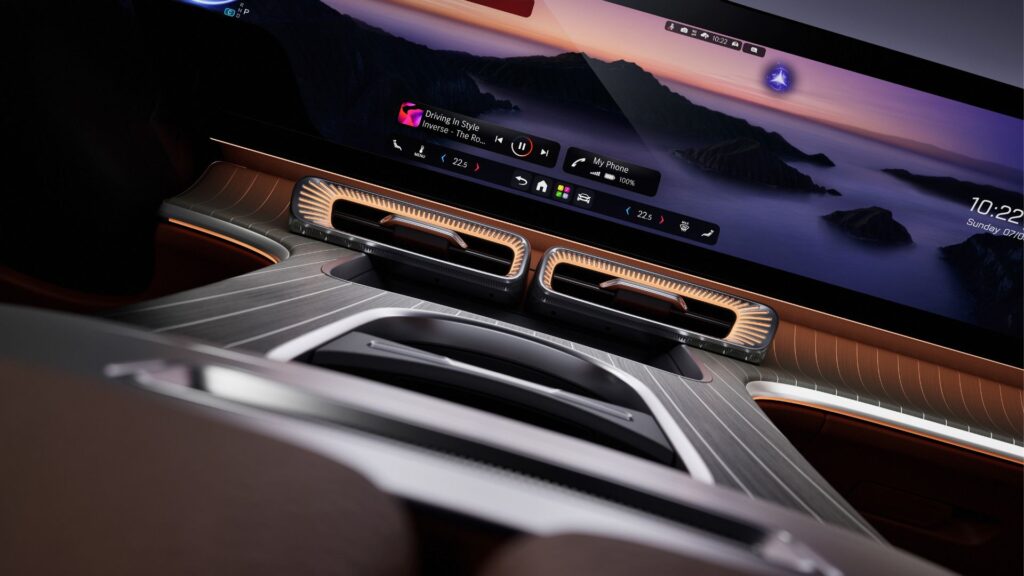 L'intérieur du futur Mercedes GLC électrique // Source : Mercedes