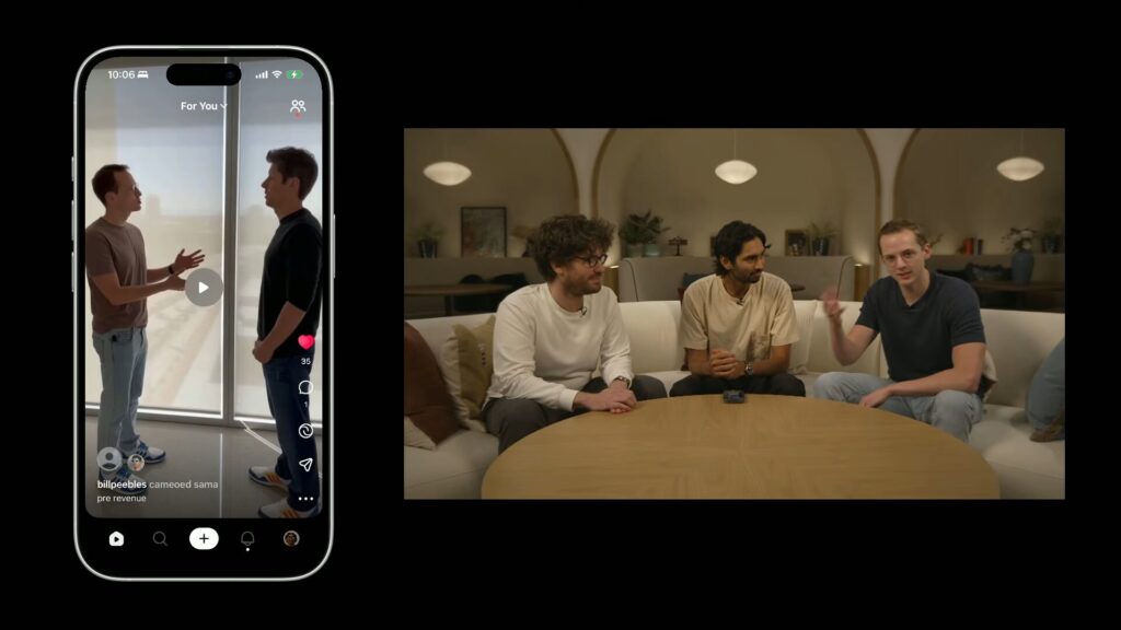 Comme TikTok, Sora prend la forme d'une application avec un flux vertical. Comme TikTok, Sora prend la forme d'une application avec un flux vertical.