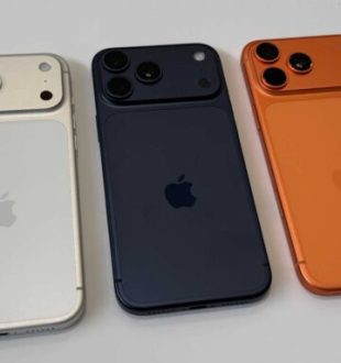 Les trois couleurs des iPhone 17 Pro. // Source : Numerama
