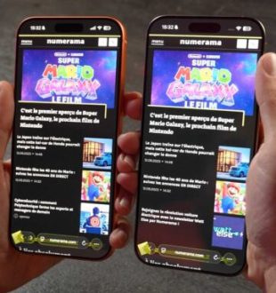 L'écran de l'iPhone 17 Pro Max, à gauche, a moins de reflets que celui du 16 Pro Max, à droite. // Source : Alfred Tertrais - Numerama