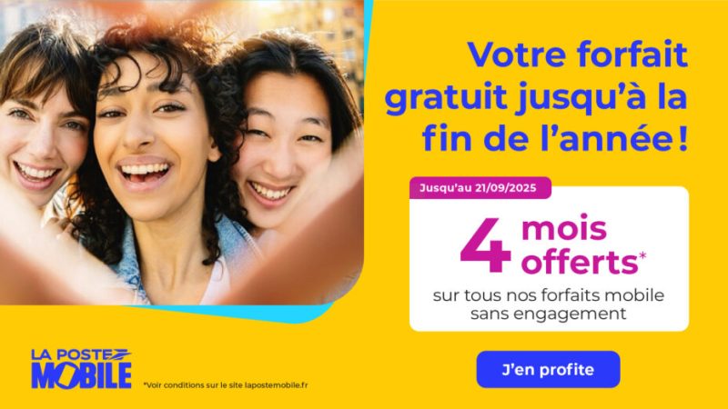 Cet opérateur offre 4 mois d’abonnement sur tous ses forfaits mobile, mais il faut faire vite