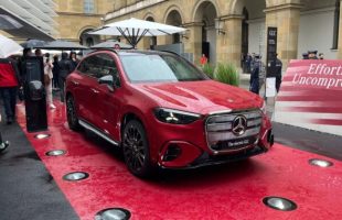 Le nouveau Mercedes GLC électrique à l'IAA de Munich // Source : Robin San Vicente pour Numerama