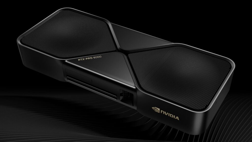 La NVIDIA RTX PRO 6000 Blackwell Workstation Edition // Source : Nvidia La NVIDIA RTX PRO 6000 Blackwell Workstation Edition // Source : Nvidia