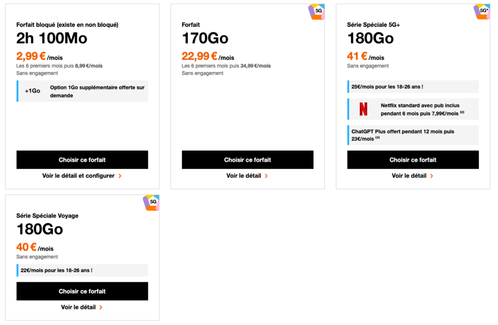 Orange propose des réductions pour ses clients les plus jeunes // Source : Capture Numerama
