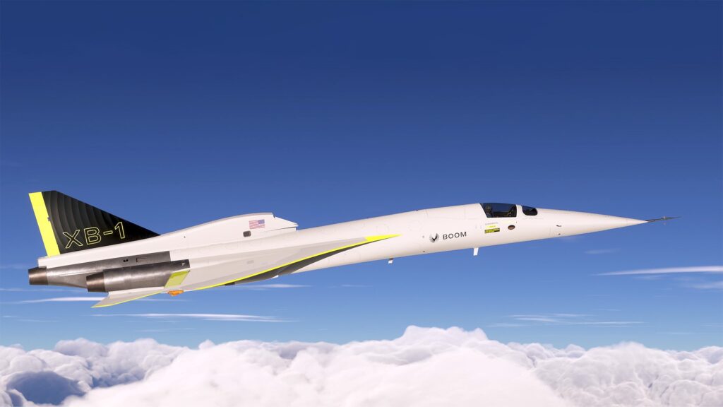 Les joueurs pourront franchir le mur du son à bord du premier jet supersonique civil américain, le démonstrateur XB-1 Boom Supersonic. // Source : Playstation Blog