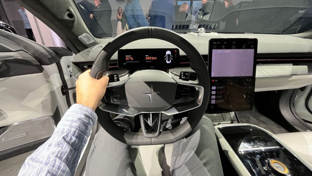 L'intérieur de la Polestar 5 // Source : Robin San Vicente pour Numerama