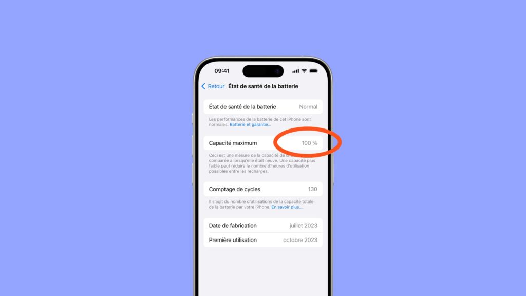 État de la batterie sur un iPhone État de la batterie sur un iPhone