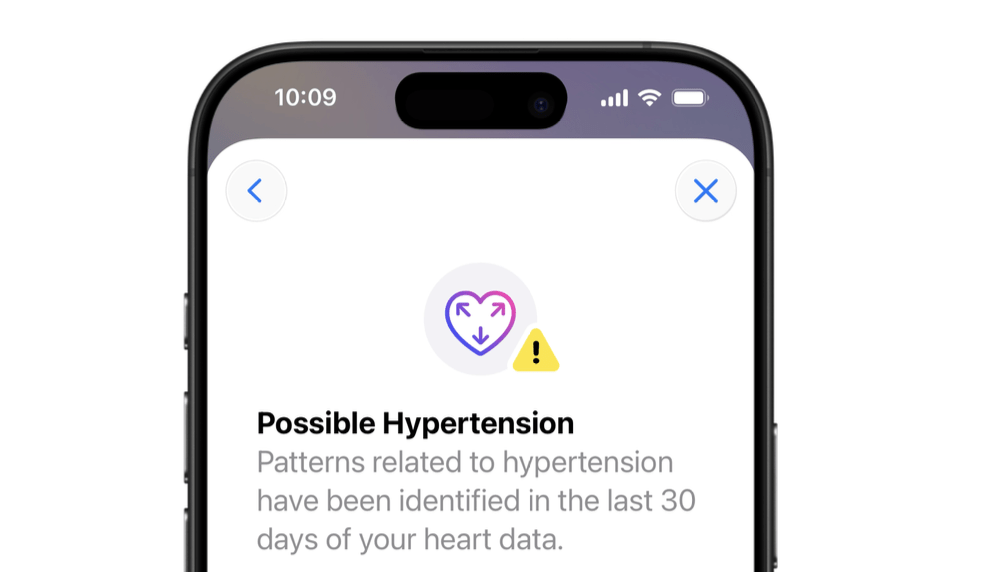 Si la montre suspecte de l'hypertension, vous recevrez cette notification.