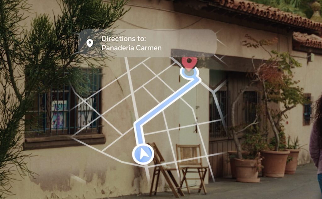 Le GPS dans les lunettes Meta Ray-Ban Display. // Source : Numerama