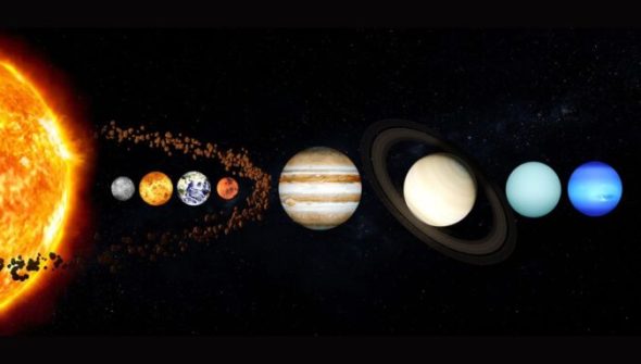 Le système solaire et la ceinture d'astéroïde // Source : Pixabay-Blender TImer 