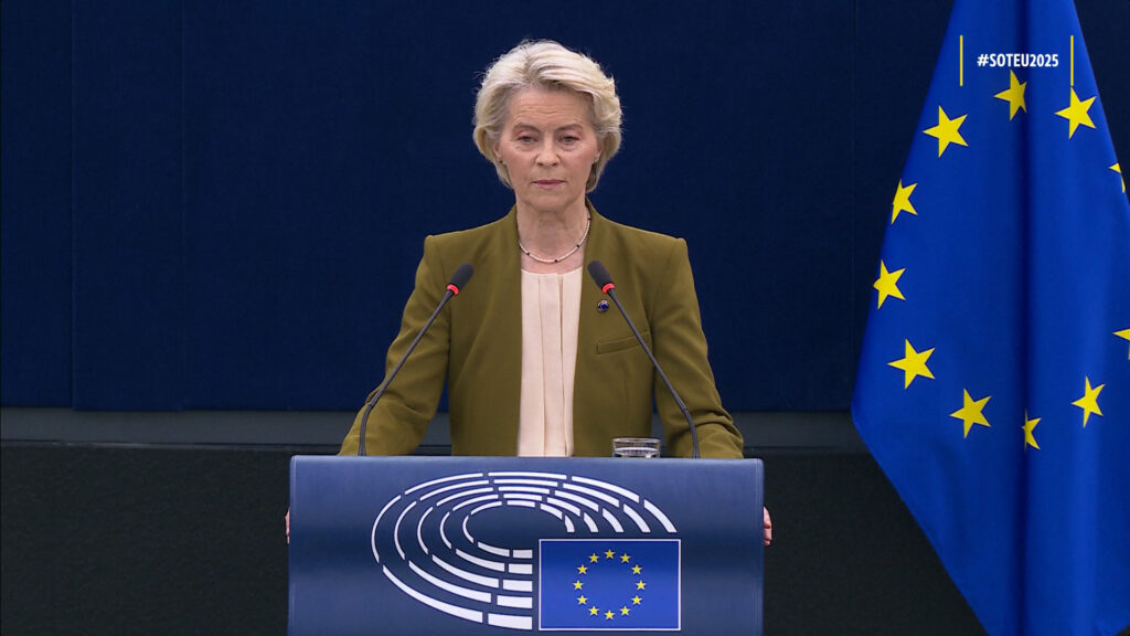 Ursula von der Leyen - état de l'union 2025 // Source : Capture vidéo Commission européenne Ursula von der Leyen - état de l'union 2025 // Source : Capture vidéo Commission européenne