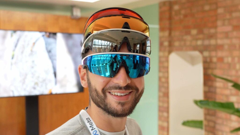 Toutes les couleurs des Oakley Meta Vanguard (désolé pour la photo). // Source : Numerama