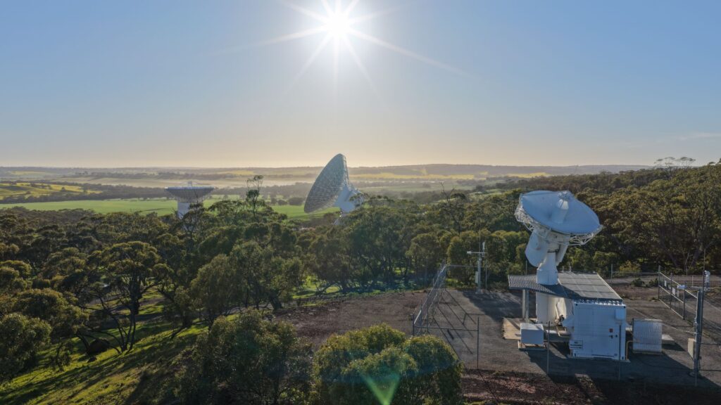 L'antenne de suivi du lanceur de l'ESA à New Norcia, en Australie // Source : ESA L'antenne de suivi du lanceur de l'ESA à New Norcia, en Australie // Source : ESA