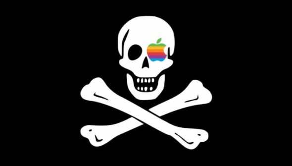 Le drapeau pirate d'Apple. // Source : Apple Le drapeau pirate d'Apple. // Source : Apple