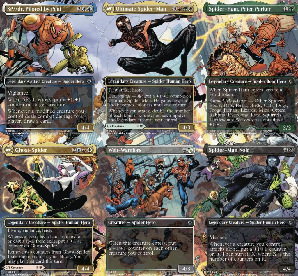 Cartes Magic Spider-Man // Source : Wizard of the Coast