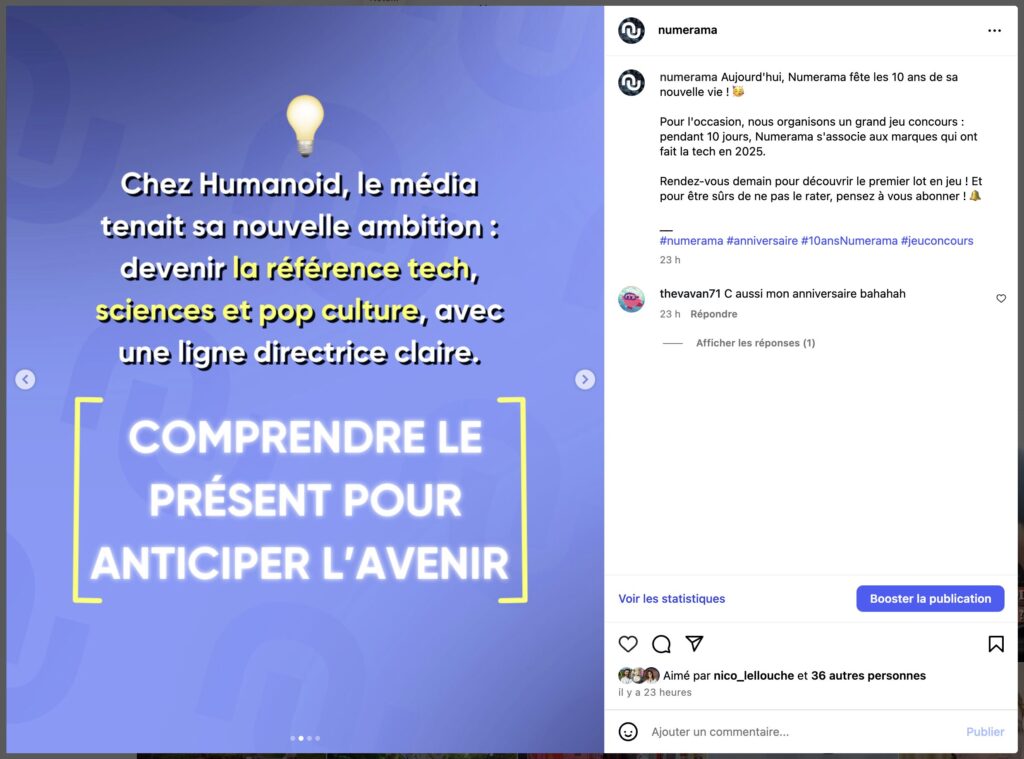 On est aussi sur Instagram ! Et on a des choses à vous dire...
