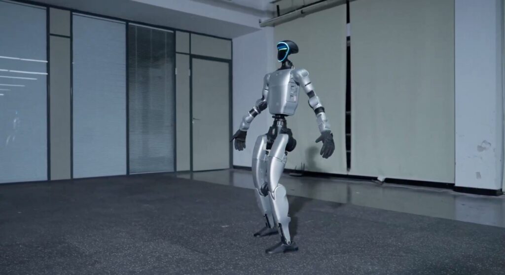 Selon la configuration, il peut aussi manipuler 2 à 3 kg par bras, et son autonomie atteint 2 heures par charge. // Source : Unitree Robotics Selon la configuration, il peut aussi manipuler 2 à 3 kg par bras, et son autonomie atteint 2 heures par charge. // Source : Unitree Robotics
