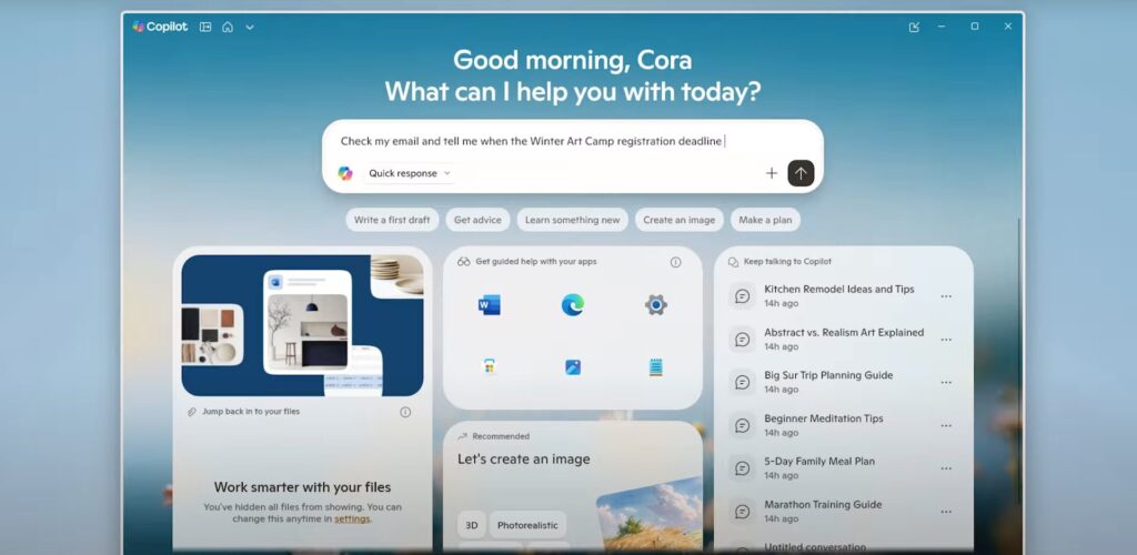 Le module Copilot connectors relie Copilot à des services tiers comme Google Drive, Outlook ou OneDrive, afin de centraliser les données dans l’assistant Windows. // Source : Microsoft Le module Copilot connectors relie Copilot à des services tiers comme Google Drive, Outlook ou OneDrive, afin de centraliser les données dans l’assistant Windows. // Source : Microsoft