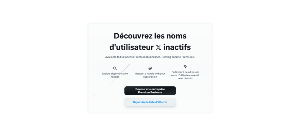 Le réseau social d'Elon Musk a lancé le 17 octobre 2025 la version bêta de Handles. // Source : Handles