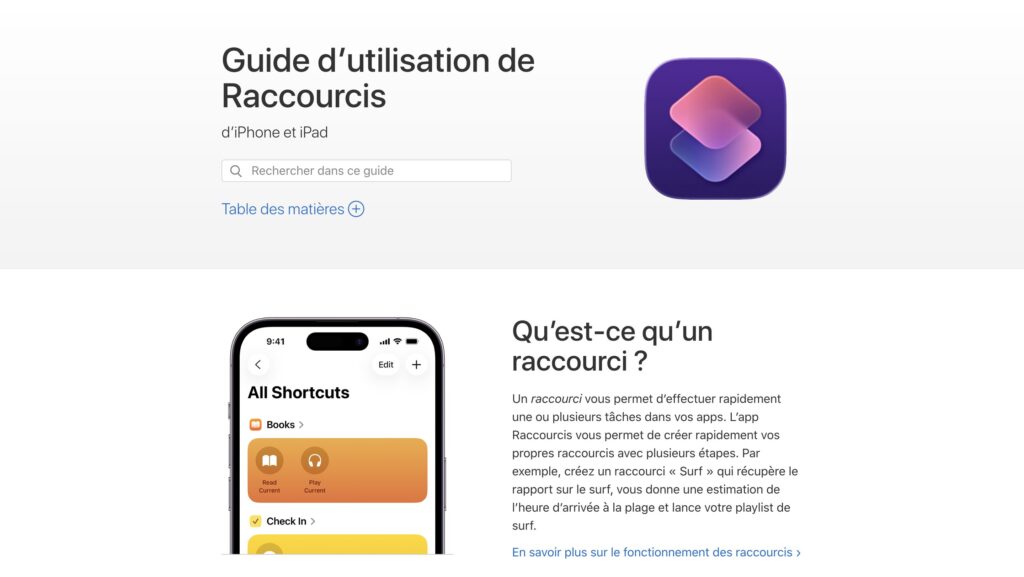 En 2017, Apple a racheté Workflow, rebaptisé plus tard en Shortcuts. // Source : Apple