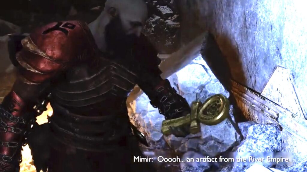 Kratos trouve l'Ankh dans God of War Ragnarök // Source : Capture YouTube Kratos trouve l'Ankh dans God of War Ragnarök // Source : Capture YouTube