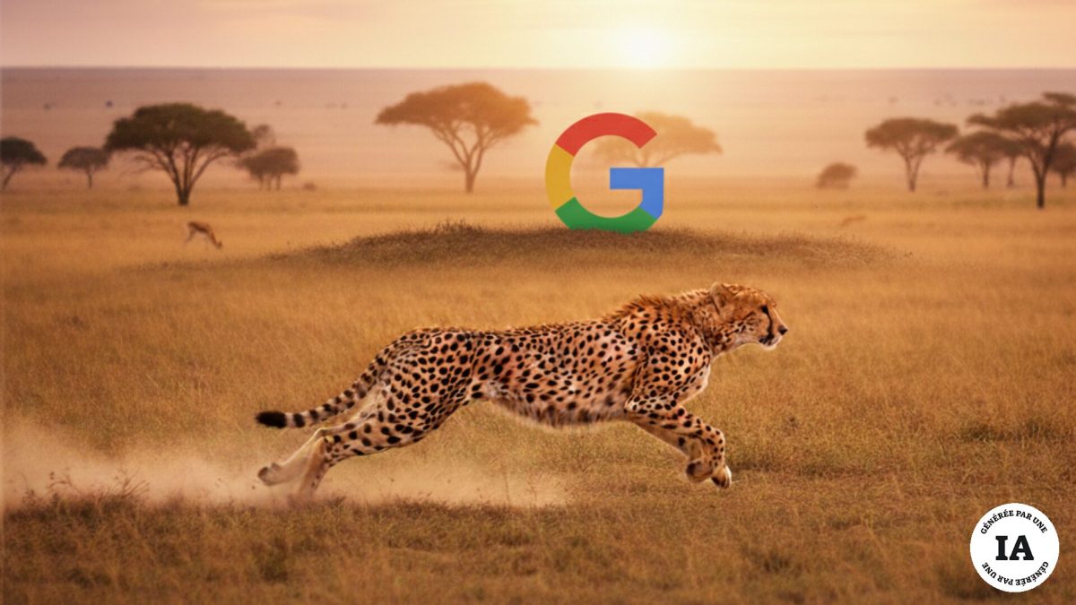 Google cheetah. // Source : Numerama avec nano-banana