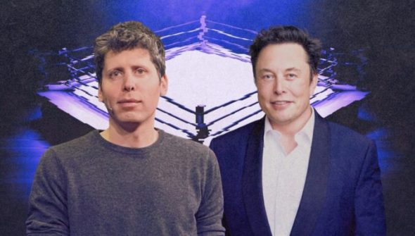 Sam Altman et Elon Musk.  // Source : Numerama